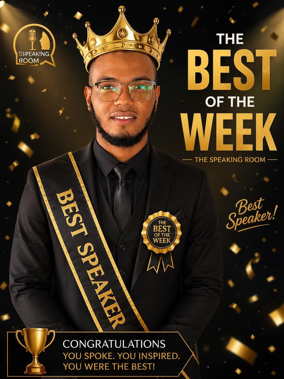 Affiche Best of the Week, Best Speaker&nbsp;: Mohamed Dramé